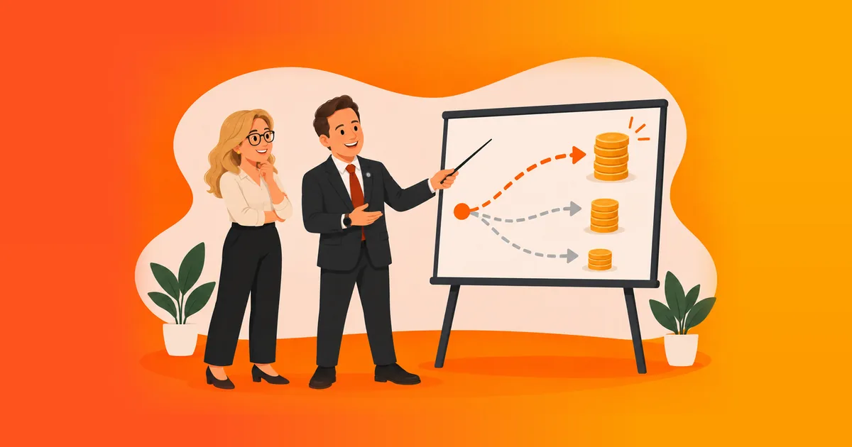Adrian Blanco, contador da You, mostrando a uma empresária o caminho tributário que gera mais economia, ilustrando o planejamento tributário